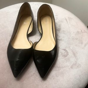 Black pointy flats